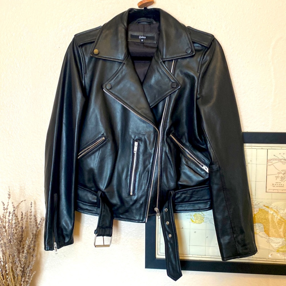 Quince Genuine Black Leather Jacket